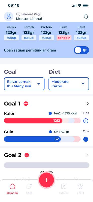 Goals & Body Measurement screenshot 2